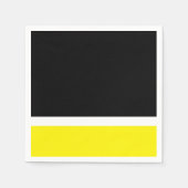 Serviette En Papier Bouton noir jaune (Devant)