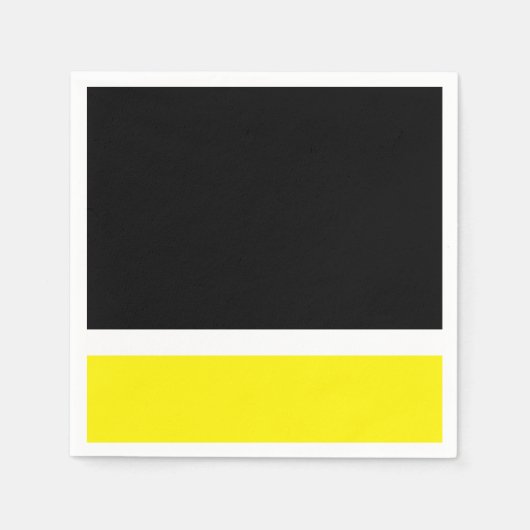 Serviette En Papier Bouton noir jaune (Devant)