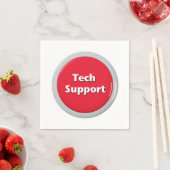 Serviette En Papier Bouton Panique rouge du support technique (En situation)