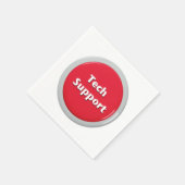 Serviette En Papier Bouton Panique rouge du support technique (Coin)