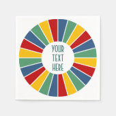 Serviette En Papier BOUTON RAYS I + votre photo, texte, monogramme (Devant)