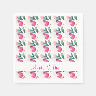 Serviette En Papier Bouton rose doux