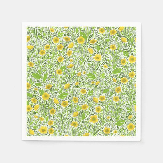 Serviette En Papier Boutons blancs (Devant)