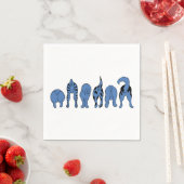 Serviette En Papier Boutons de chien bleu (En situation)