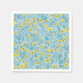 Serviette En Papier Boutons jaunes, bleus et blancs (Devant)