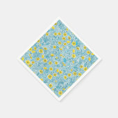 Serviette En Papier Boutons jaunes, bleus et blancs (Coin)