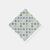 Serviette En Papier Boutons jaunes et points de Iris bleus (Coin)