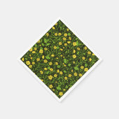 Serviette En Papier Boutons sur noir (Coin)