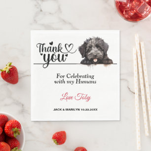 Serviette En Papier Bouvier des Flanders chien Mariage Réception