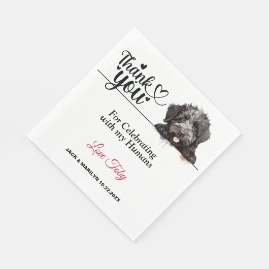 Serviette En Papier Bouvier des Flanders chien Mariage Réception (Coin)