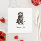 Serviette En Papier Bouvier des Flandres Mariage Cocktail (En situation)