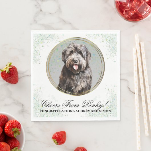 Serviette En Papier Bouvier des Flandres Mariages serviettes avec phot (En situation)