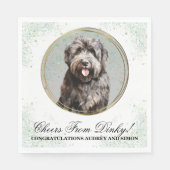 Serviette En Papier Bouvier des Flandres Mariages serviettes avec phot (Devant)
