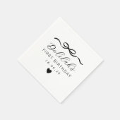 Serviette En Papier Bow 1er anniversaire (Coin)