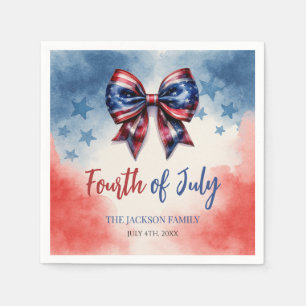 Serviette En Papier Bow 4 juillet parti patriotique