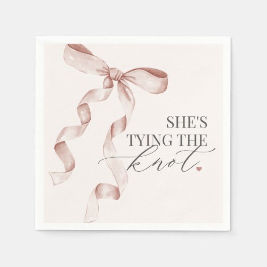Serviette En Papier Bow beige carrelage Fête des mariées de noeud (Devant)