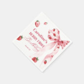 Serviette En Papier Bow Berry First Strawberry Naples d'anniversaire (Coin)
