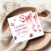 Serviette En Papier Bow Berry First Strawberry Naples d'anniversaire