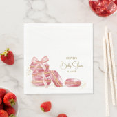 Serviette En Papier Bow Bonjour Bébé French Macarons Baby shower (En situation)