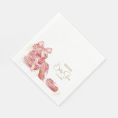 Serviette En Papier Bow Bonjour Bébé French Macarons Baby shower (Coin)