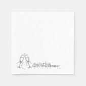 Serviette En Papier Bow Champagne (Devant)