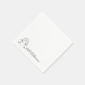 Serviette En Papier Bow Champagne (Coin)