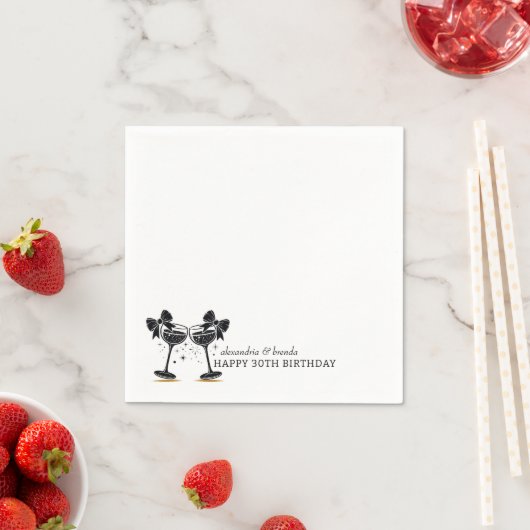 Serviette En Papier Bow Champagne (En situation)