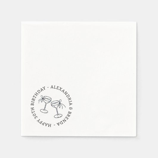 Serviette En Papier Bow Champagne (Devant)