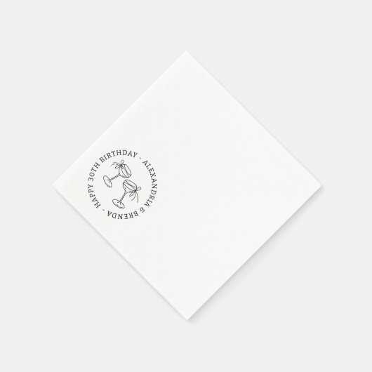 Serviette En Papier Bow Champagne (Coin)