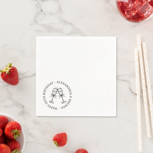 Serviette En Papier Bow Champagne (En situation)