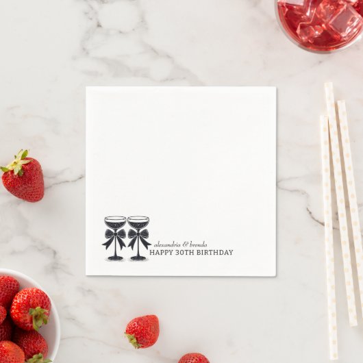 Serviette En Papier Bow Champagne (En situation)