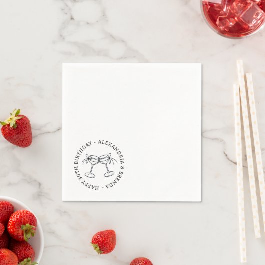 Serviette En Papier Bow Champagne (En situation)