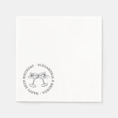 Serviette En Papier Bow Champagne (Devant)