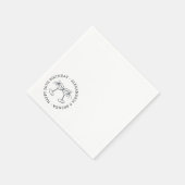 Serviette En Papier Bow Champagne (Coin)