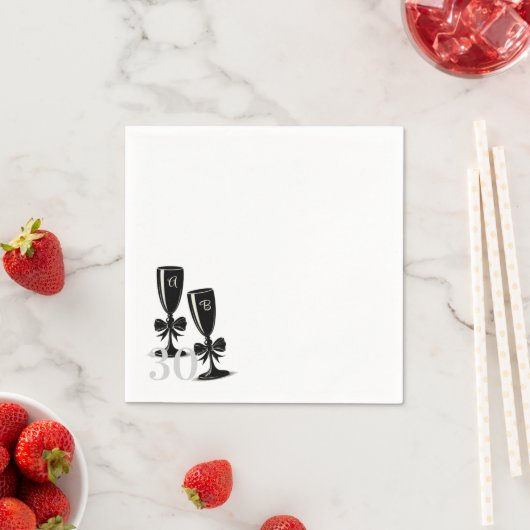 Serviette En Papier Bow Champagne (En situation)