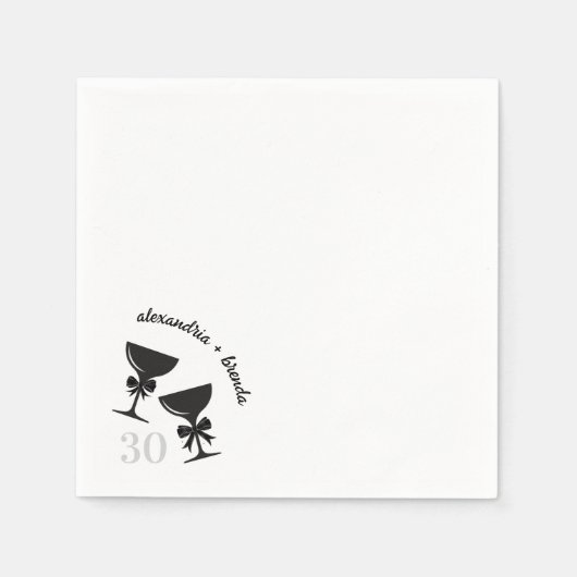 Serviette En Papier Bow Champagne (Devant)