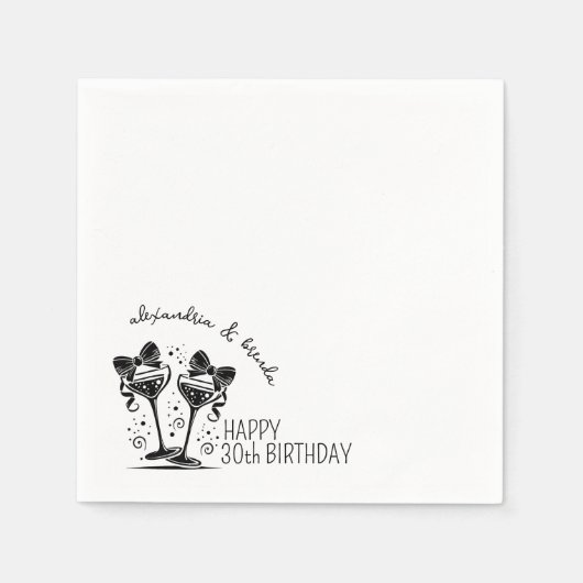 Serviette En Papier Bow Champagne (Devant)