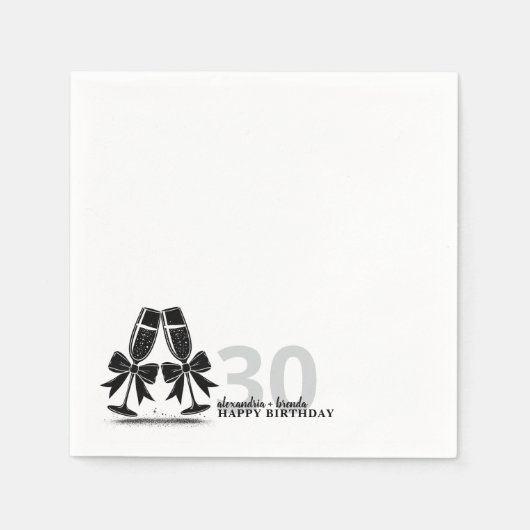 Serviette En Papier Bow Champagne (Devant)
