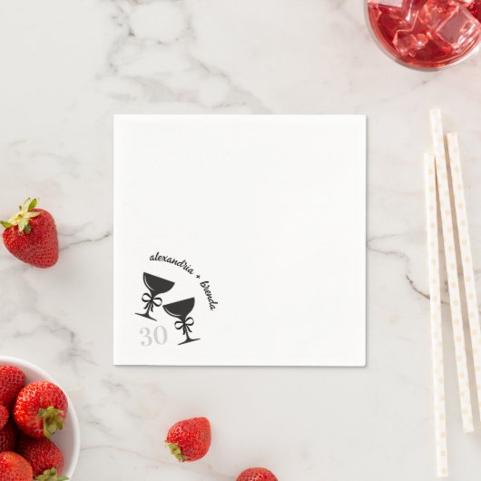 Serviette En Papier Bow Champagne (En situation)
