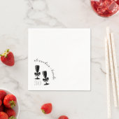 Serviette En Papier Bow Champagne (En situation)