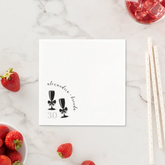 Serviette En Papier Bow Champagne (En situation)