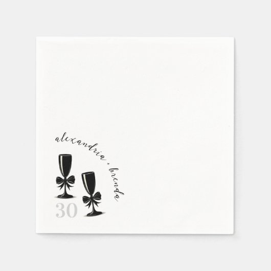 Serviette En Papier Bow Champagne (Devant)
