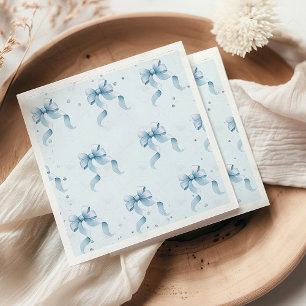 Serviette En Papier Bow Coquette Boy Baby shower Classic rond serviett
