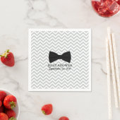 Serviette En Papier Bow Cravate Chevron Stripes Baby shower (En situation)
