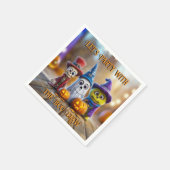 Serviette En Papier Bow Crew Halloween Party Ghost Skeleton Monster (Coin)