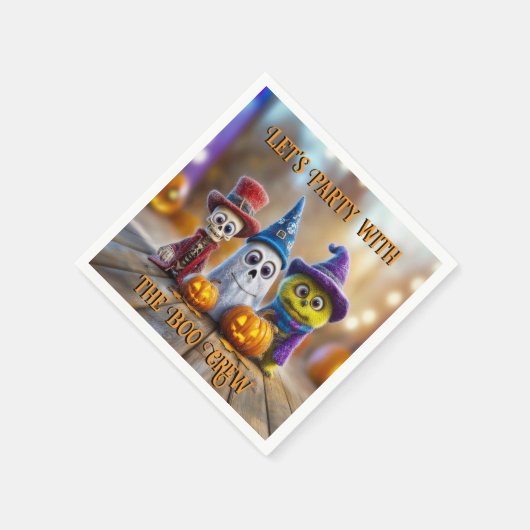 Serviette En Papier Bow Crew Halloween Party Ghost Skeleton Monster (Coin)