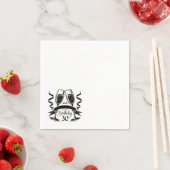 Serviette En Papier Bow d'anniversaire de Champagne (En situation)