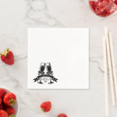 Serviette En Papier Bow d'anniversaire de Champagne (En situation)