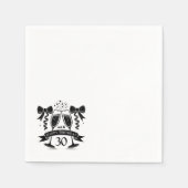 Serviette En Papier Bow d'anniversaire de Champagne (Devant)