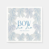 Serviette En Papier Bow Ho Blue Bows Noël (Devant)